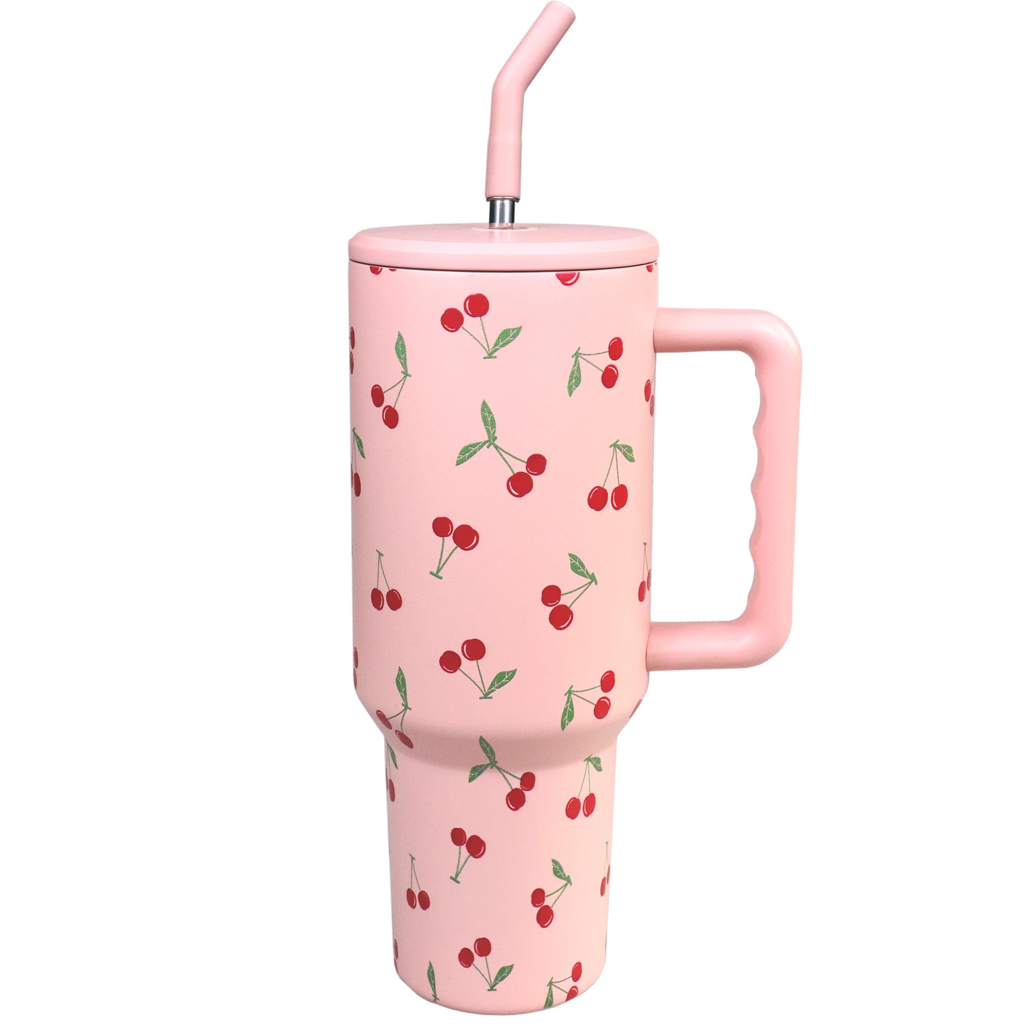 Amazon.com | OEUFSEEE Cherry Tumbler with Straw and Lid Vacuum